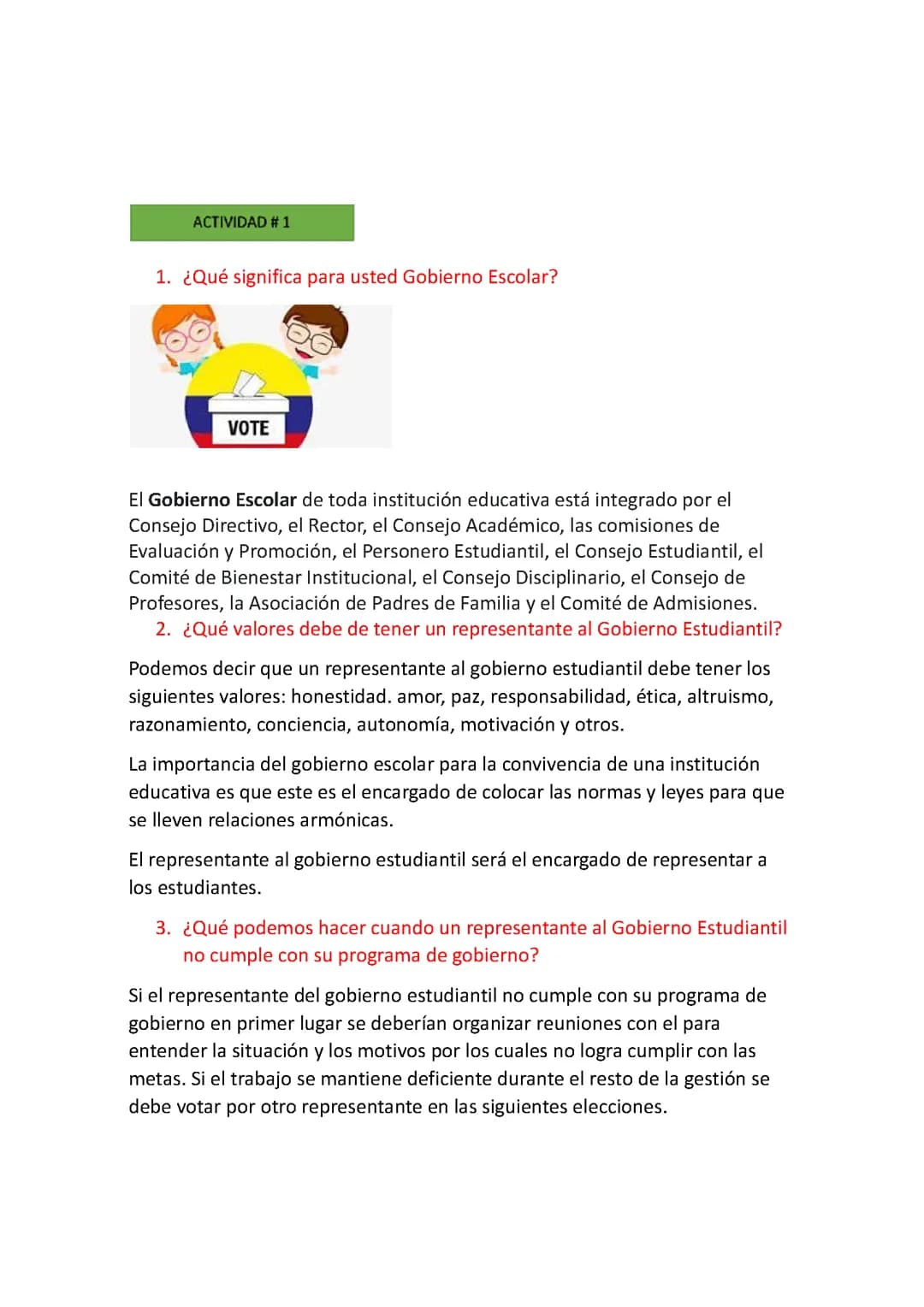 GOBIERNO ESCOLAR 