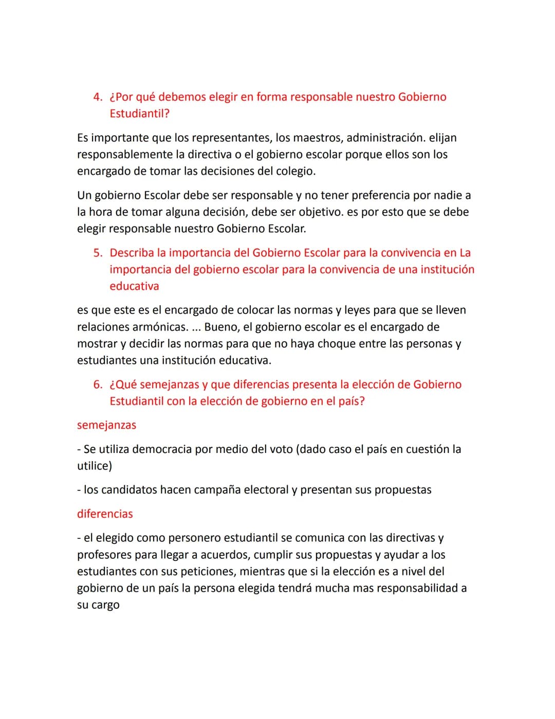 ACTIVIDAD # 1
1. ¿Qué significa para usted Gobierno Escolar?
VOTE
El Gobierno Escolar de toda institución educativa está integrado por el
Co