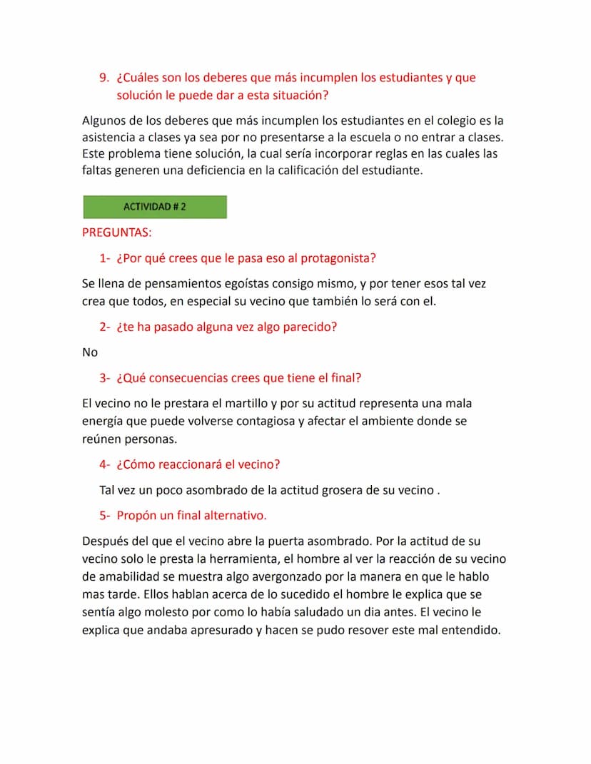ACTIVIDAD # 1
1. ¿Qué significa para usted Gobierno Escolar?
VOTE
El Gobierno Escolar de toda institución educativa está integrado por el
Co