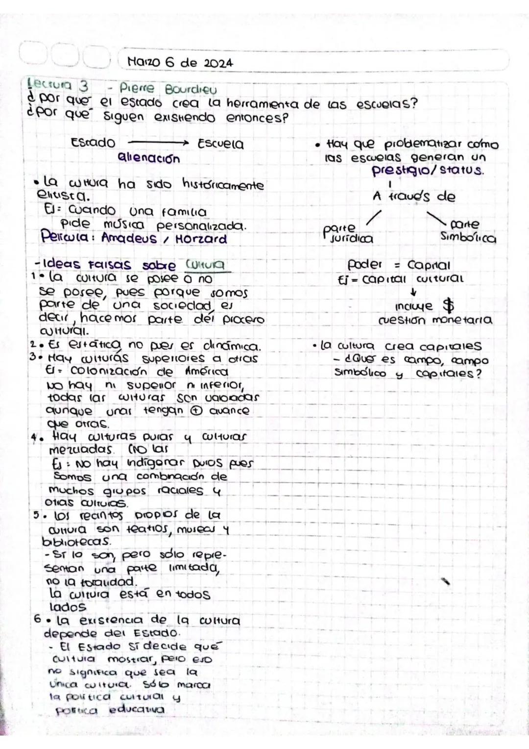 0000
Marzo 6 de 2024
Lectura 3 - Pierre Bourdieu
¿por que el estado crea la herramienta de las escuelas?
¿por que siguen existendo entonces?