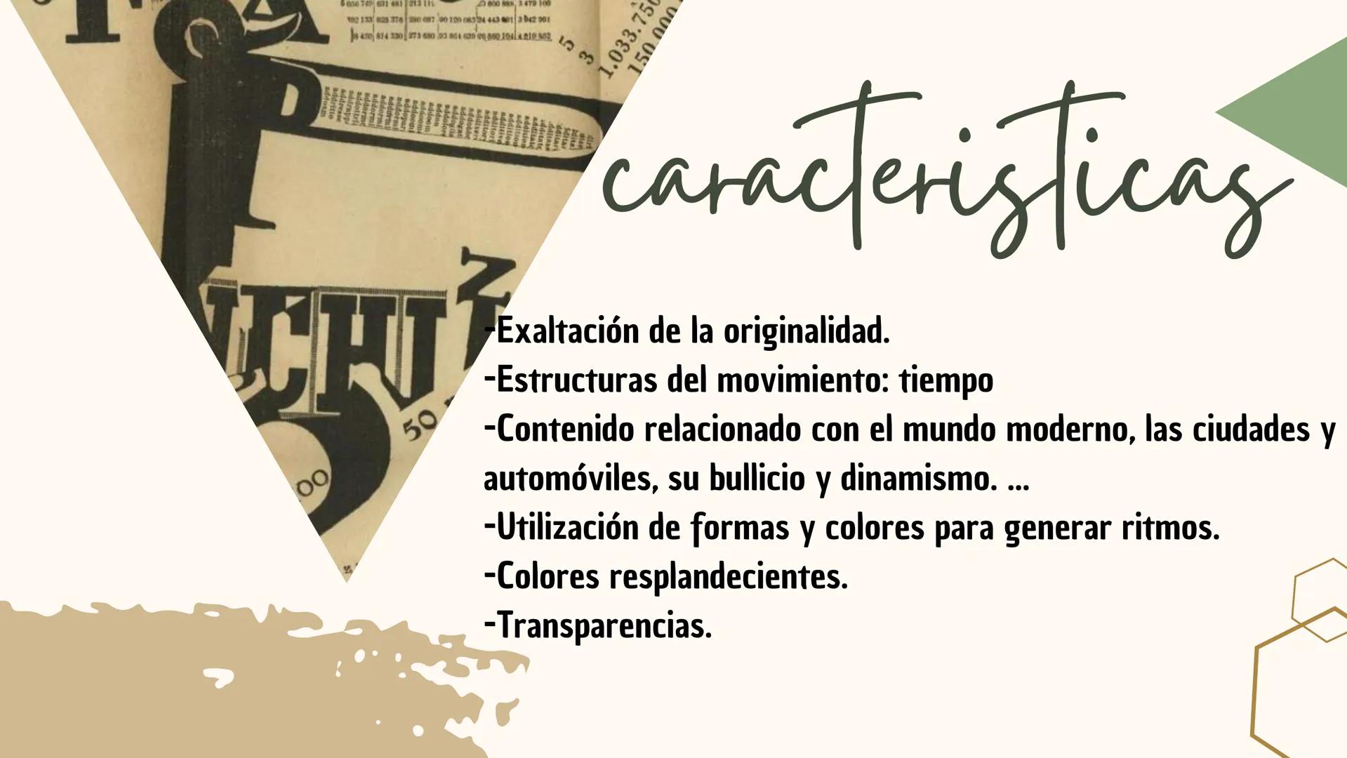 futurismo Que es
es el primer movimiento artístico que se organiza como tal,
se reconoce y se define en 1909 busca el escandalo y ser
resalt
