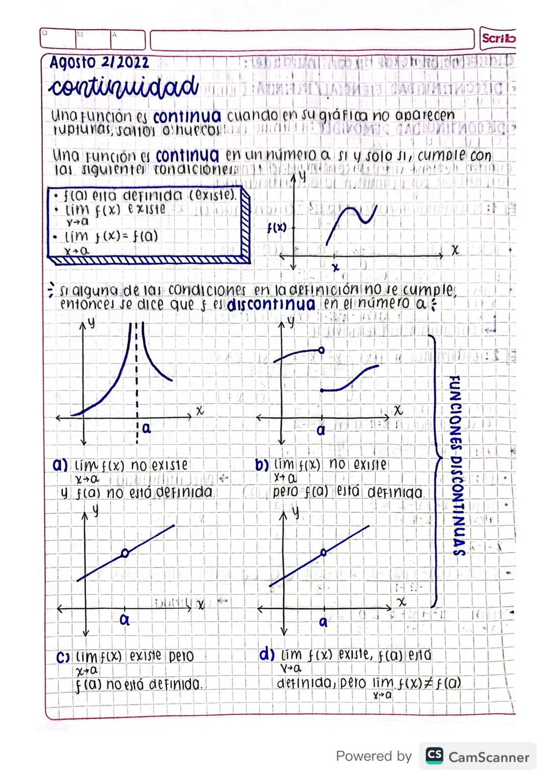 Matemáticas grado 11 - Continuidad de funciones