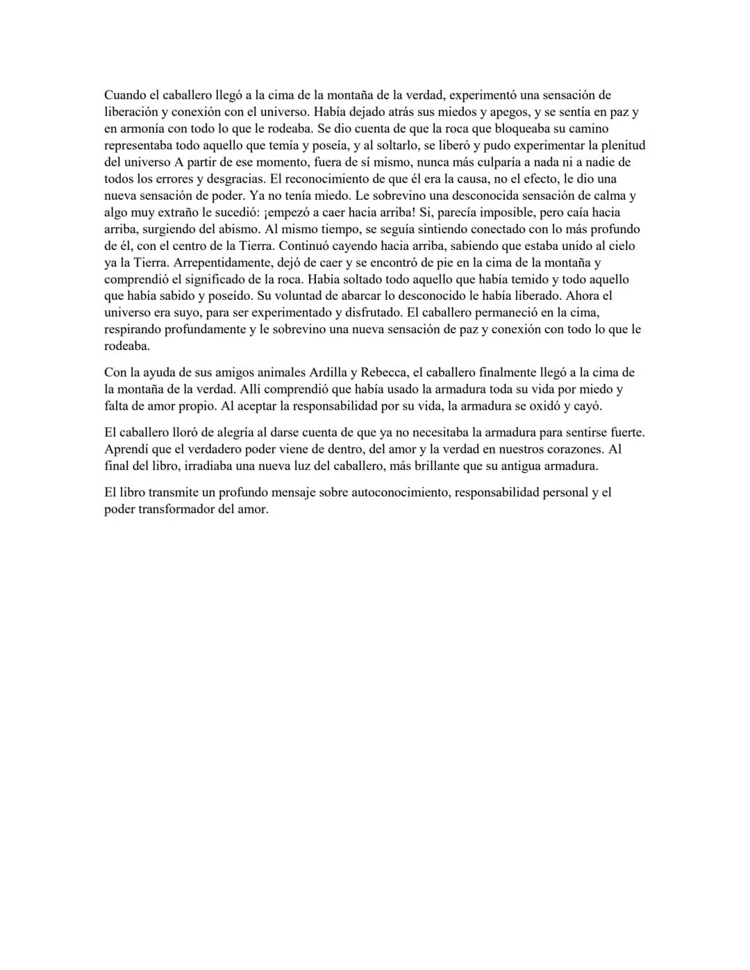 INFORME DE LECTURA-
EL CABALLERO DE LA ARMADURA OXIDADA
LIZZY MARIANA HENAO CATAÑO
El protagonista es un caballero orgulloso de su brillante