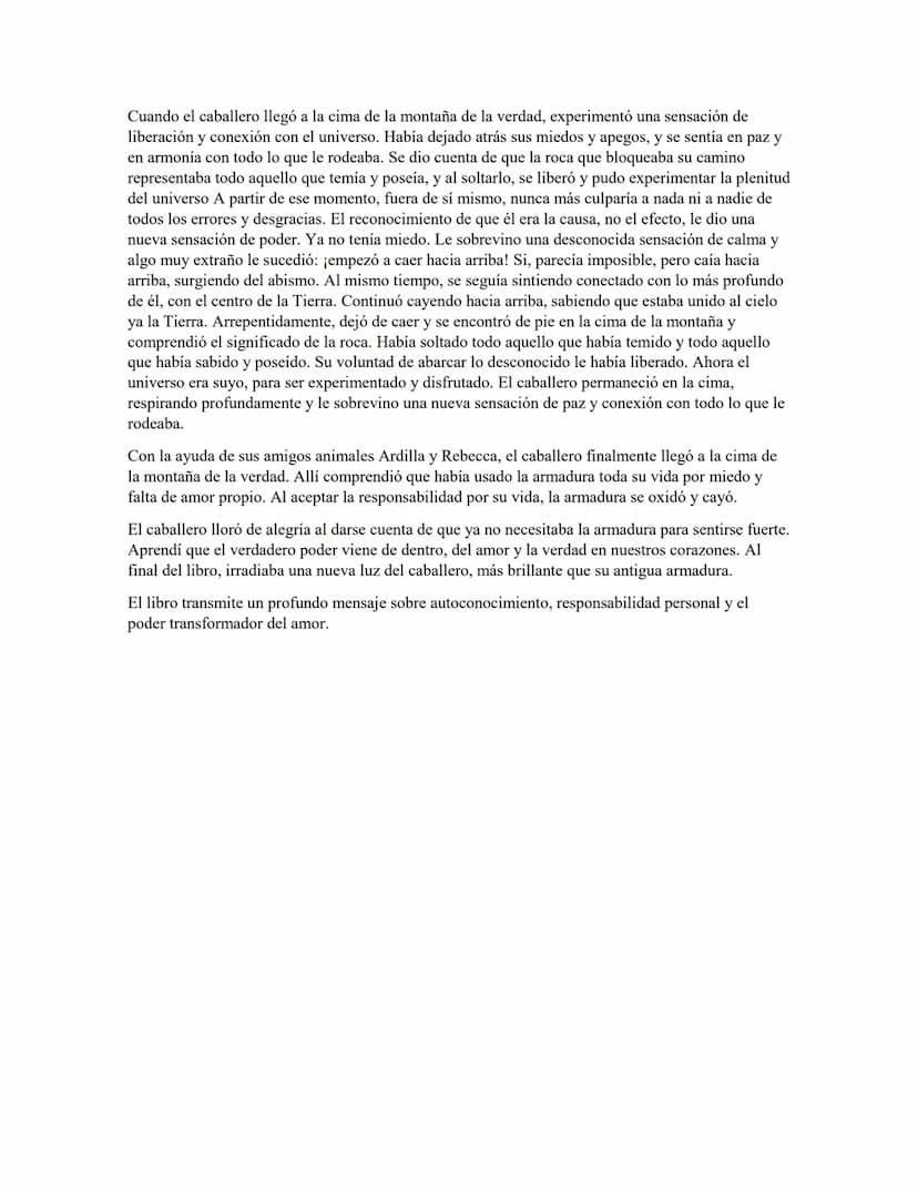 INFORME DE LECTURA-
EL CABALLERO DE LA ARMADURA OXIDADA
LIZZY MARIANA HENAO CATAÑO
El protagonista es un caballero orgulloso de su brillante