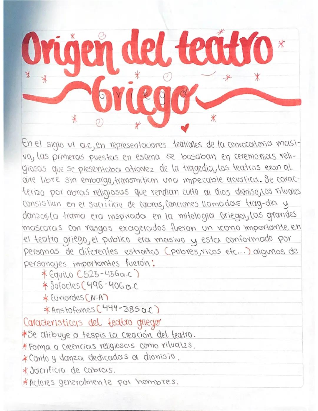 ORIGEN DEL TEATRO GRIEGO 🏛️