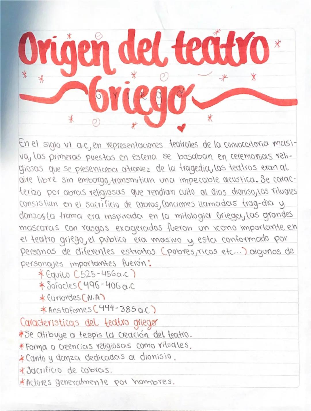 Origen del teatro
briego
En el
Siglo
*
VI
*
a.c, en representaciones teatrales de la convocatoria masi-
va, las primeras puestas en escena s