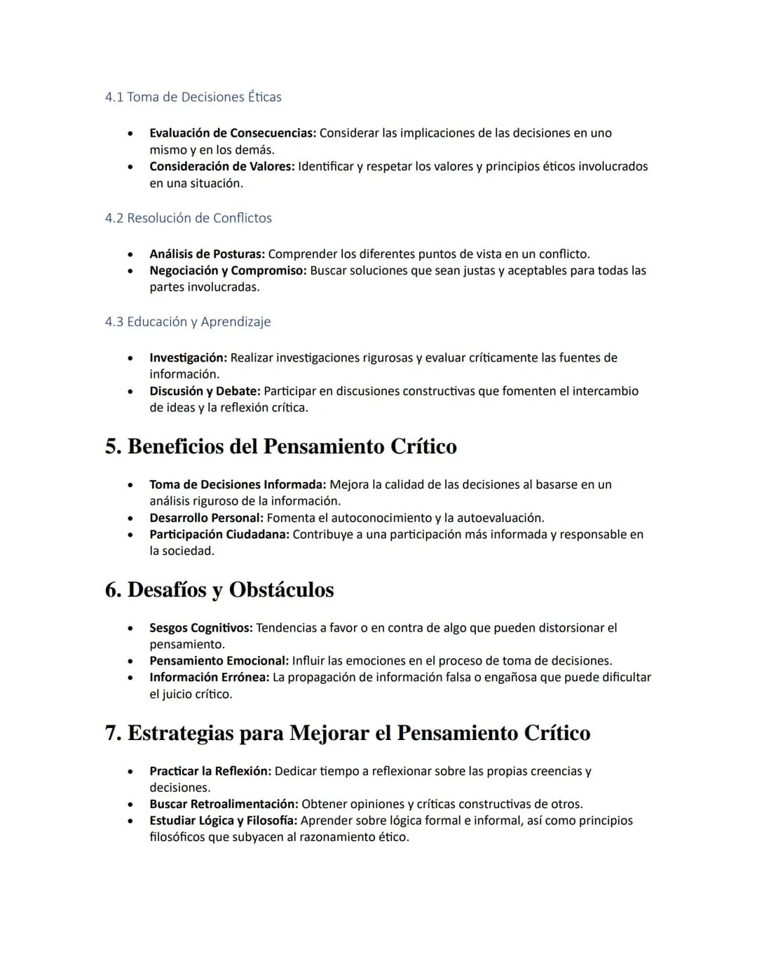 Pensamiento Crítico
APUNTES//
1. Definición
•
Pensamiento Crítico: Habilidad para analizar, evaluar y sintetizar información de manera
lógic