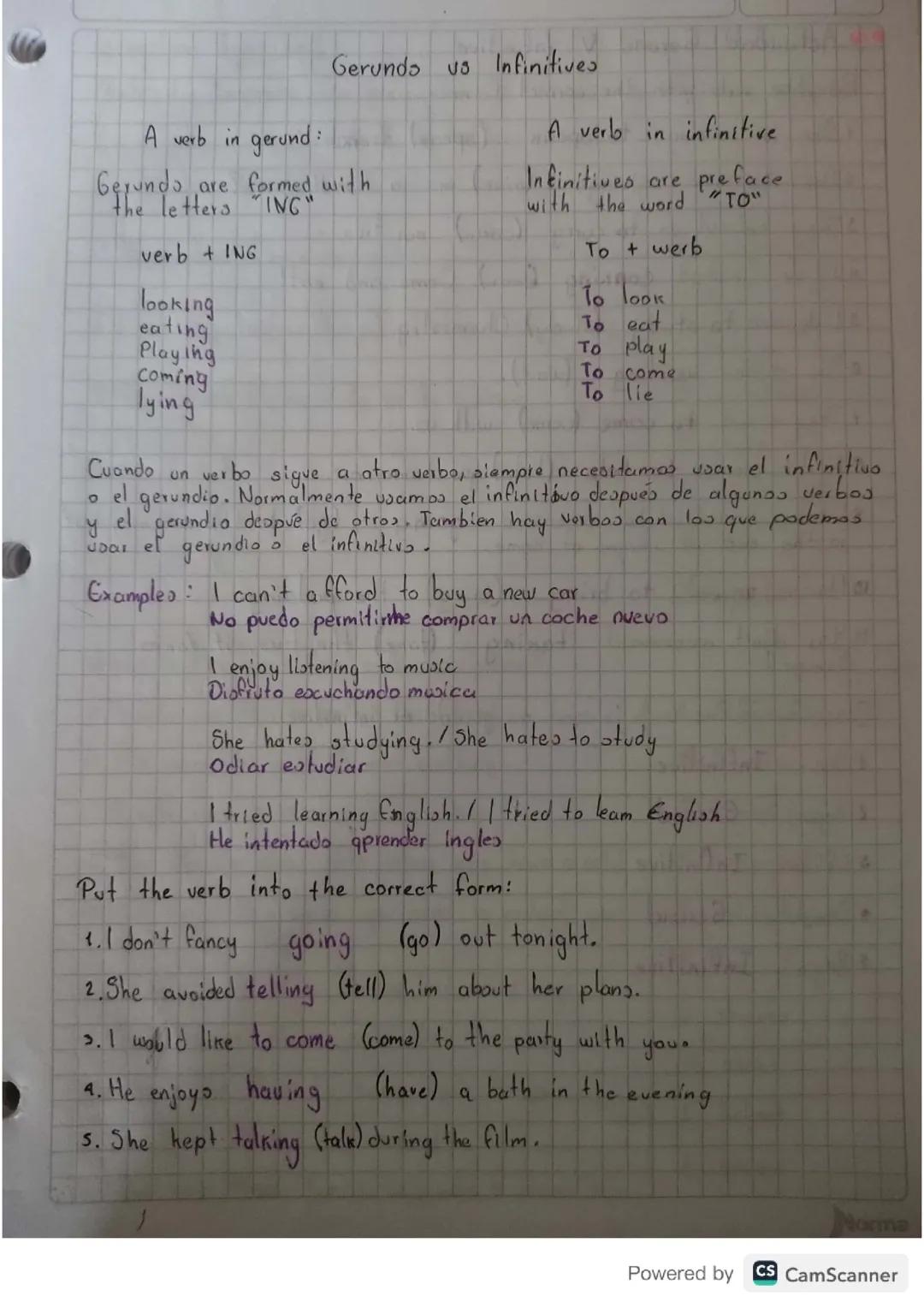 Gerund vs infinitive