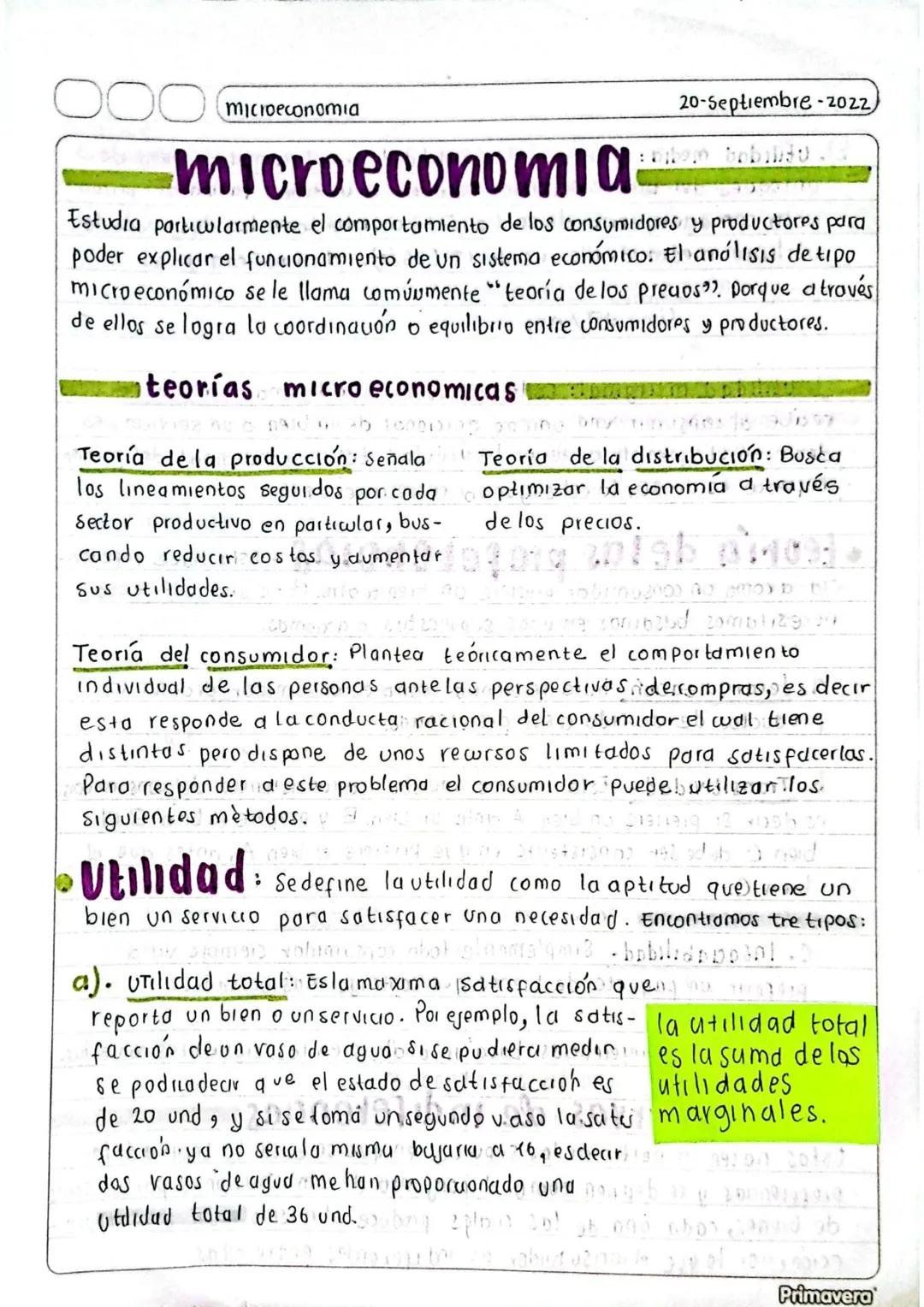 # microeconomia

microeconomia

20-Septiembre-2022

Estudia particularmente el comportamiento de los consumidores y productores para
poder e