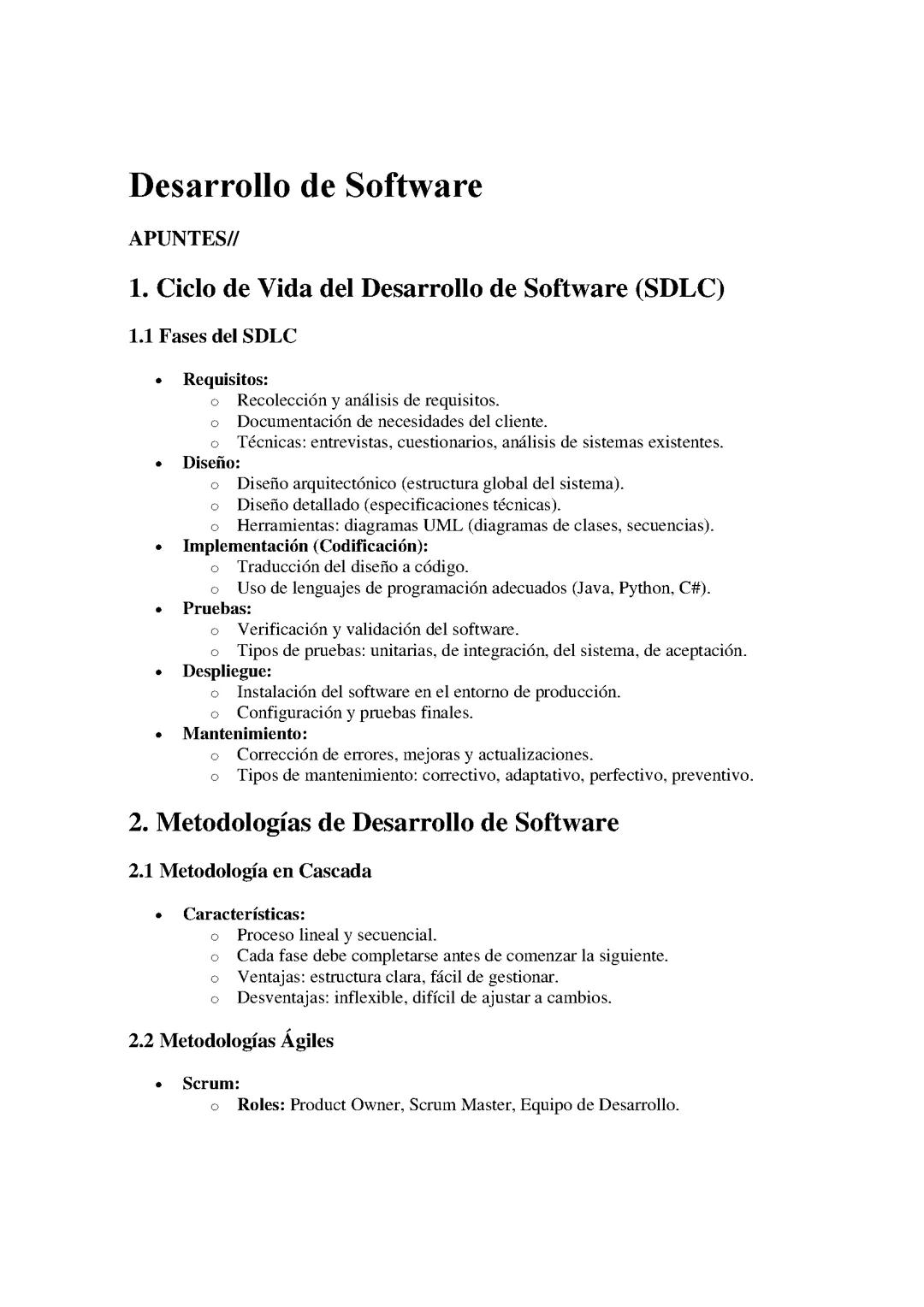 Desarrollo de software