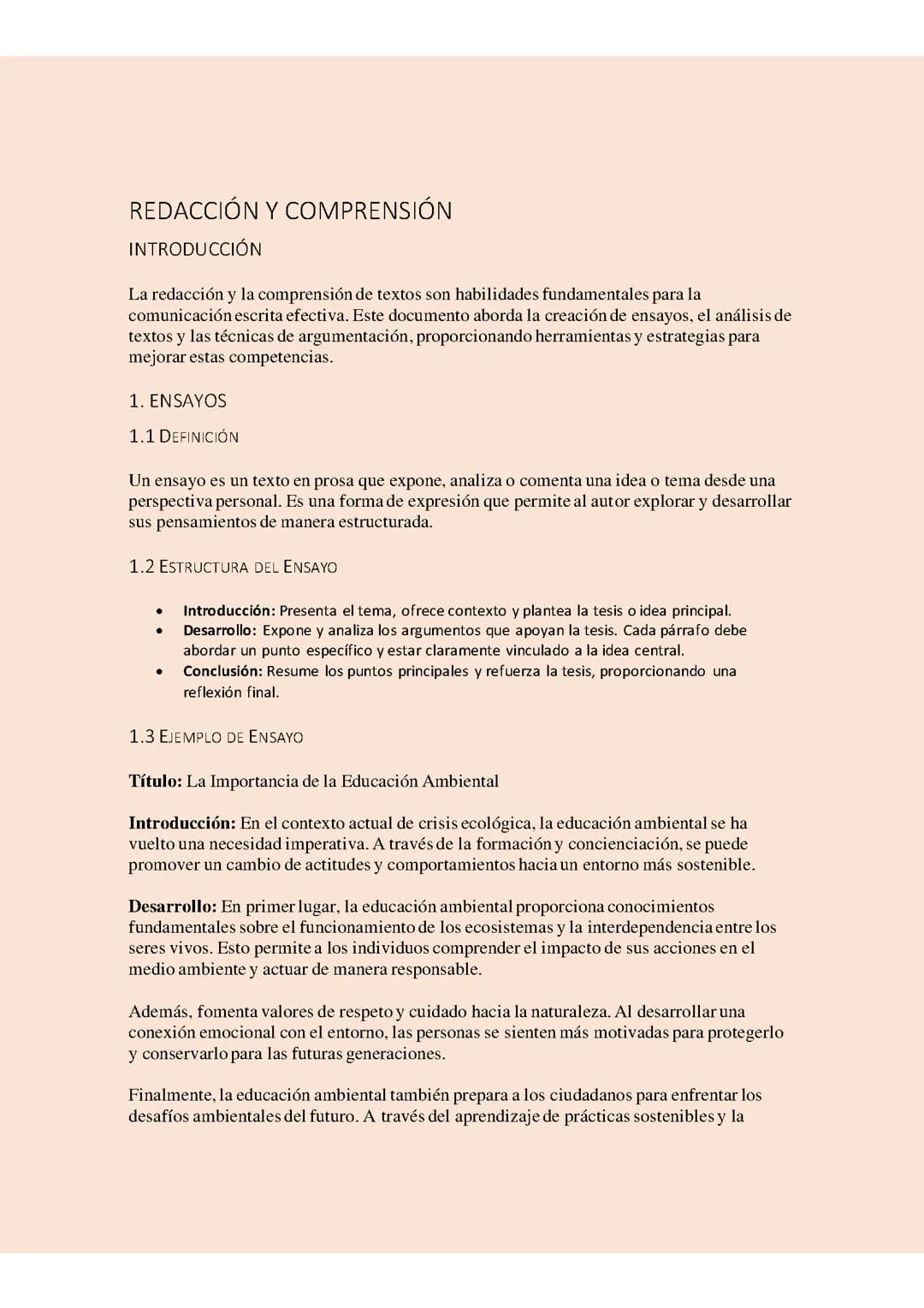 Redacción y Comprensión