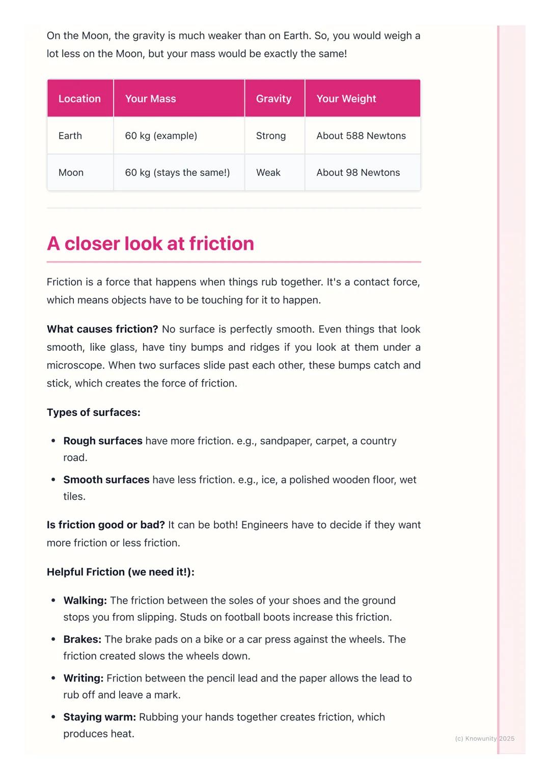 # Gravity and Friction

An introduction to forces

Gravity and friction are two really important forces that affect everything
around us. Th