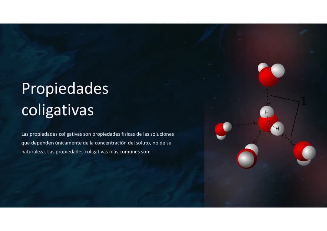 Propiedades coligativas: 