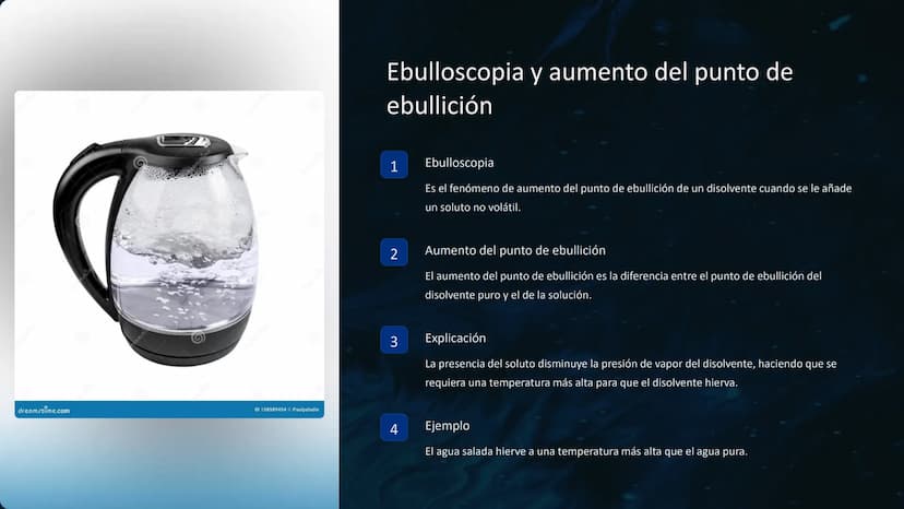 Propiedades
coligativas
Las propiedades coligativas son propiedades físicas de las soluciones
que dependen únicamente de la concentración de