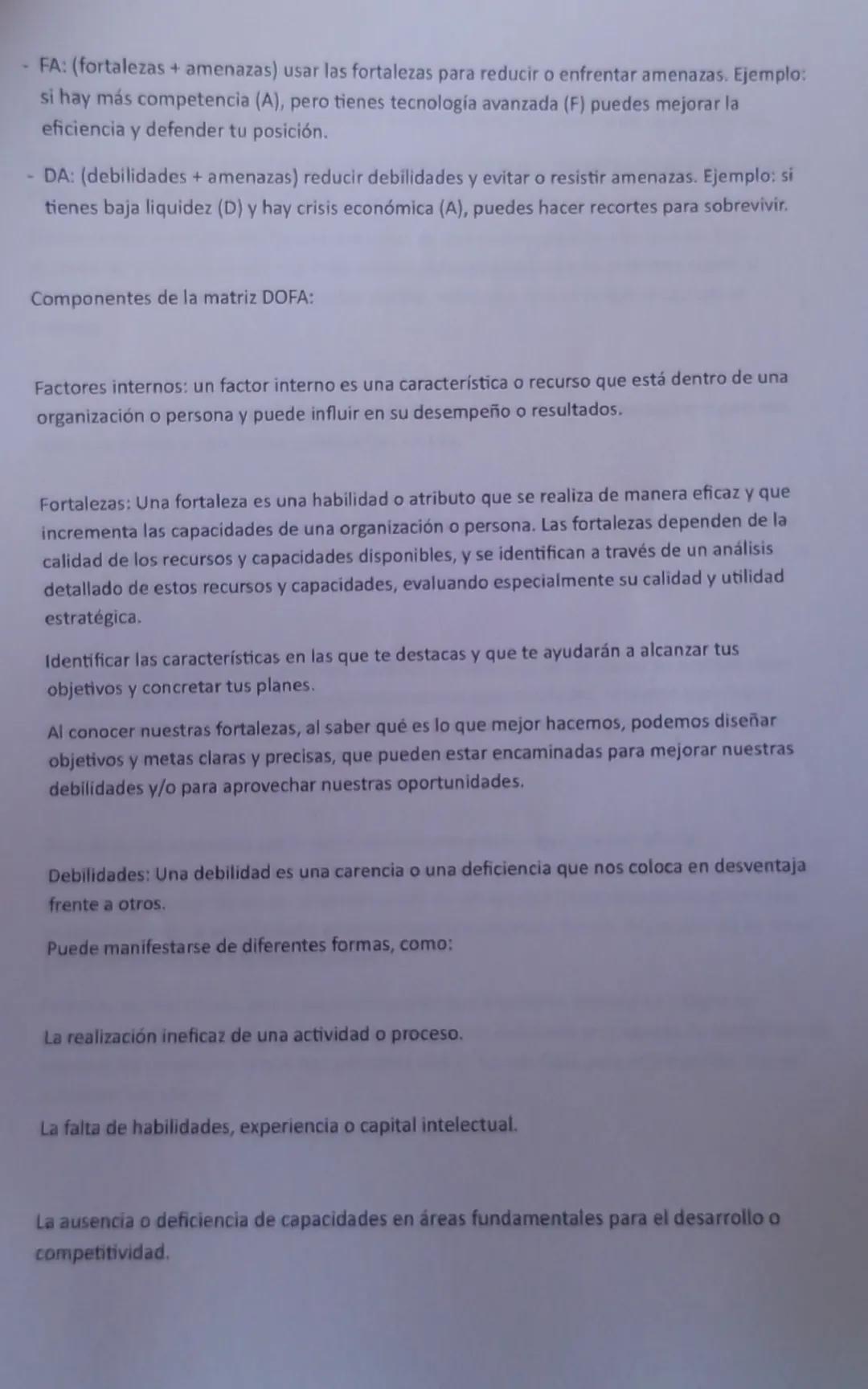 Origen: la matriz dofa fue desarrollada en 1960 por Albert Humphrey en Stanford, con el objetivo de que por medio de el análisis externo e i