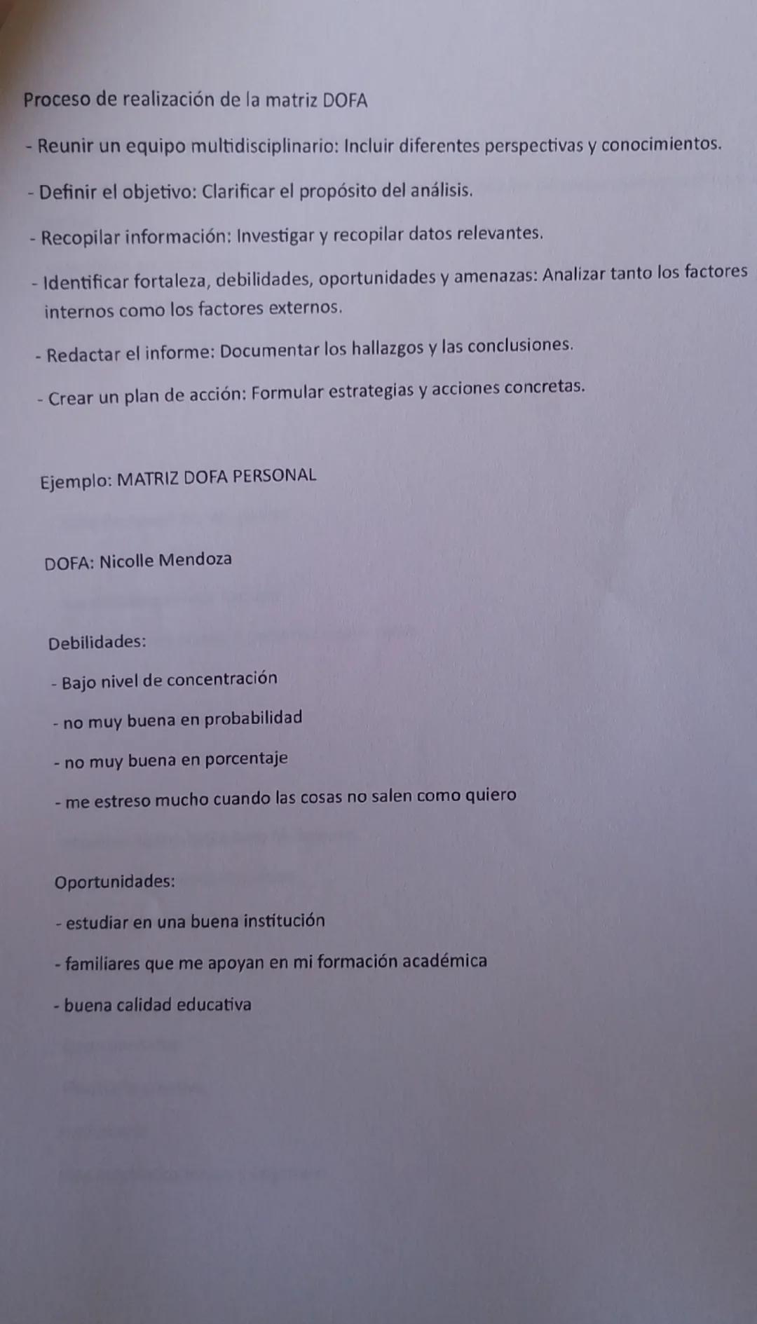 Origen: la matriz dofa fue desarrollada en 1960 por Albert Humphrey en Stanford, con el objetivo de que por medio de el análisis externo e i