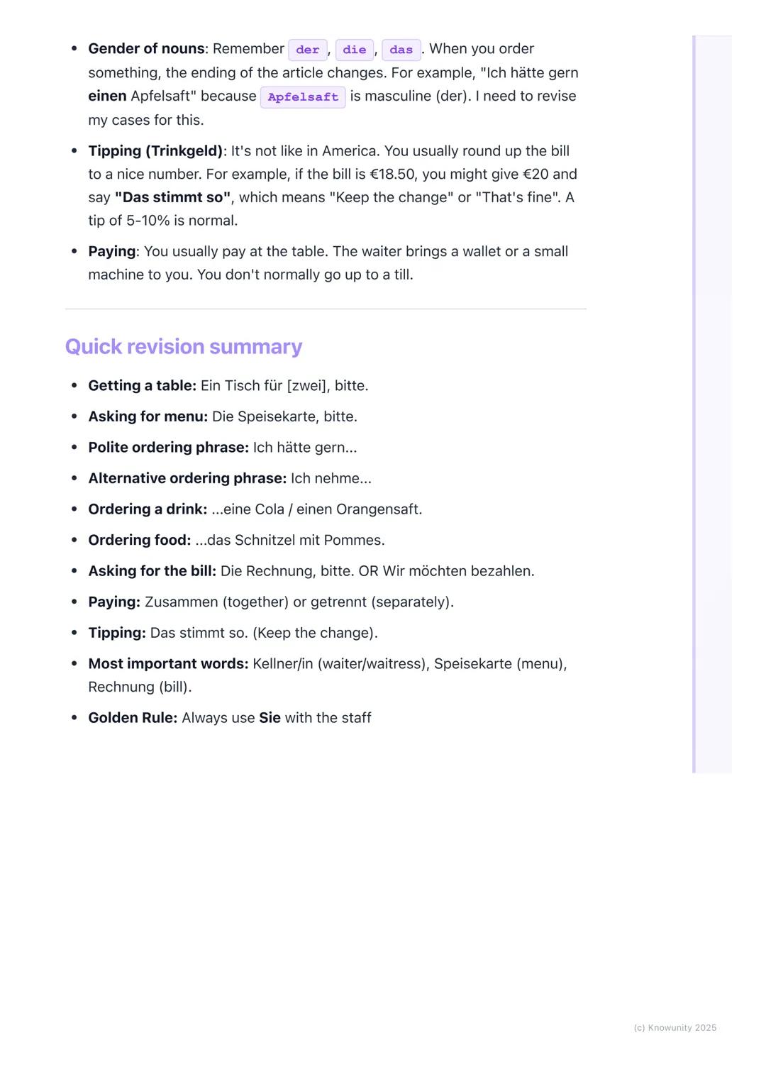 # At the Restaurant (Im
Restaurant)

Introduction to ordering in German

This is for Module 4, all about food and drink. These phrases are w