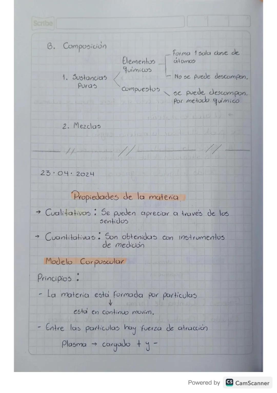 # Clasificación de
la materia

Materia: Cualquier cosa que tiene masa y volumen.

→ El area es materia

Se puede clasificar la materia según