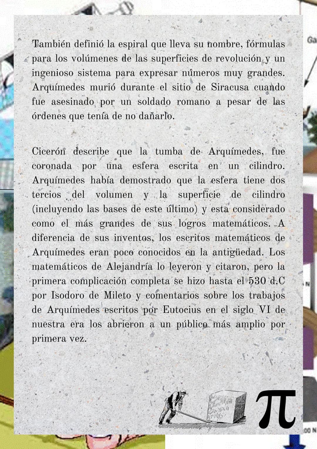 Biografía de
Arquímedes de
Siracusa
(287 a.C 212 a.C)
-
G
Nació en 287 a.C. Siracusa Sicilia (Magna Grecia),
falleció en 212 a.C, fue un mat