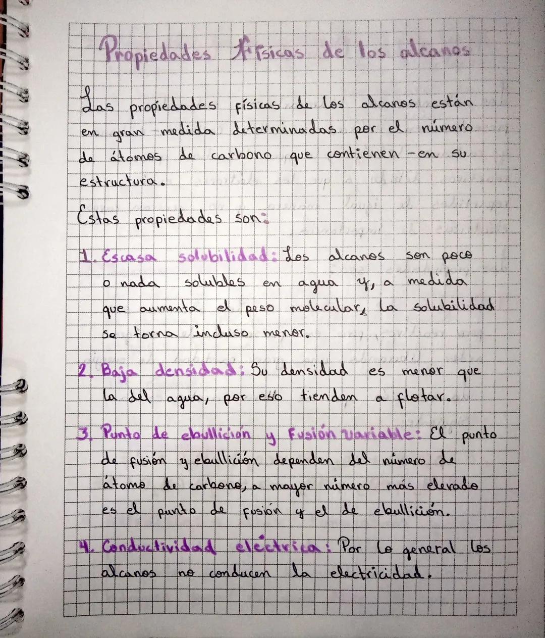 Propiedades fisicas de los alcanes
Las propiedades físicas de los alcanos están.
per
el número
en gran medida determinadas.
de átomos de car