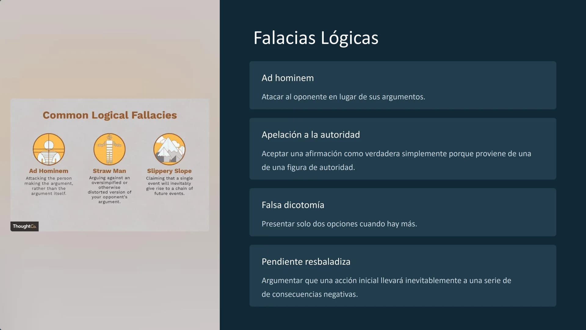 la Lógica
La lógica es el estudio de los argumentos válidos y sólidos. Es un campo
un campo de la filosofía que busca determinar la verdad o
