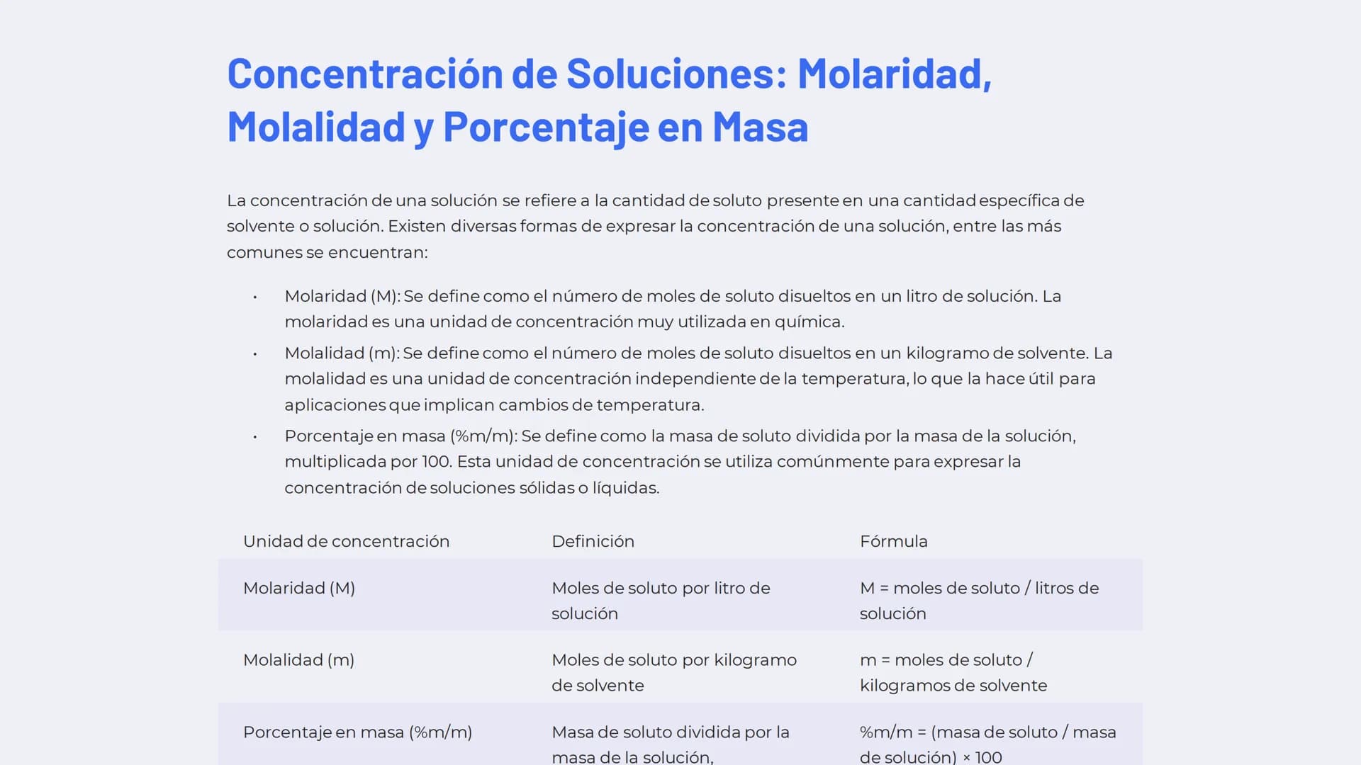 Introducción a las Soluciones y
Concentraciones
Este documento explorará el fascinante mundo de las soluciones y las concentraciones, concep