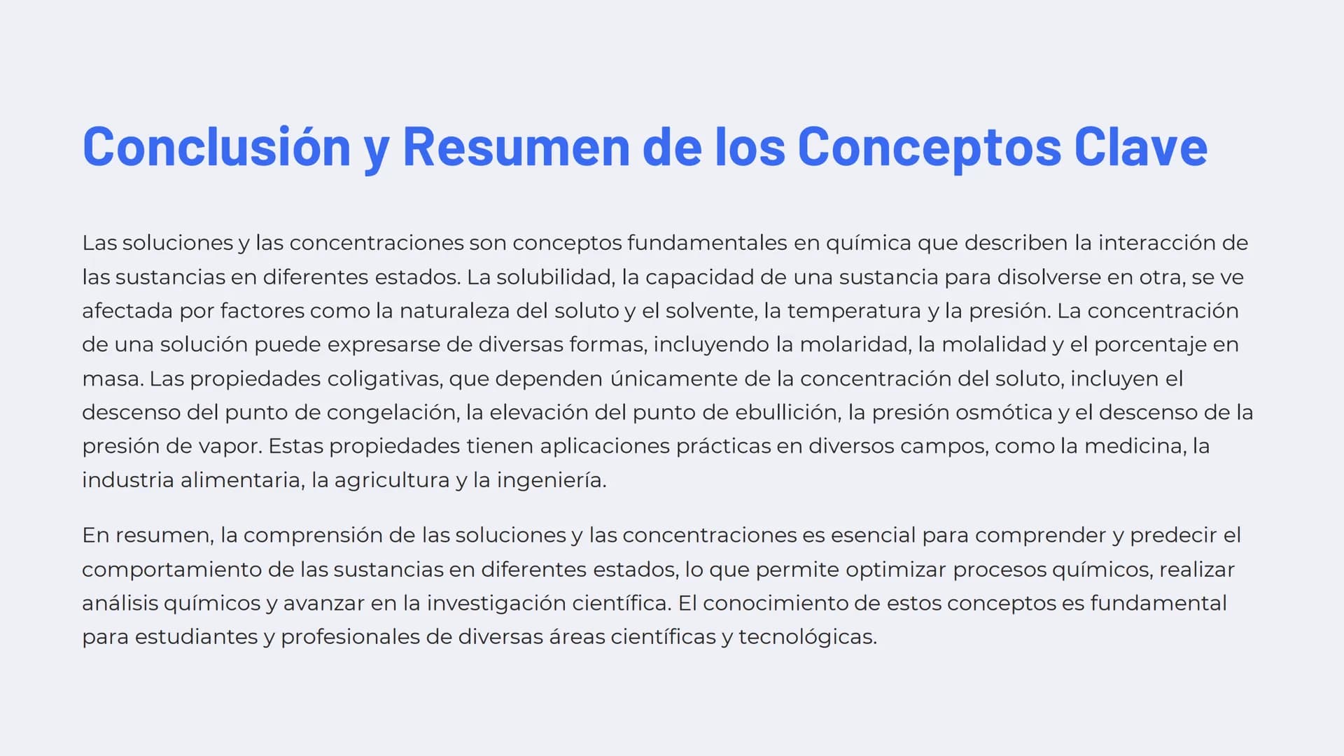 Introducción a las Soluciones y
Concentraciones
Este documento explorará el fascinante mundo de las soluciones y las concentraciones, concep