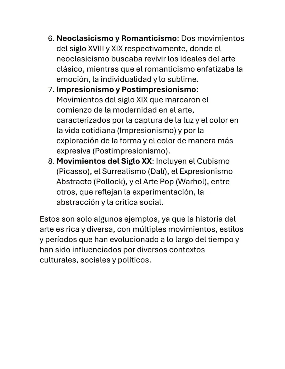 HISTORIA DEL ARTE
La historia del arte universal abarca un vasto y
fascinante panorama que se extiende desde las pinturas
rupestres prehistó
