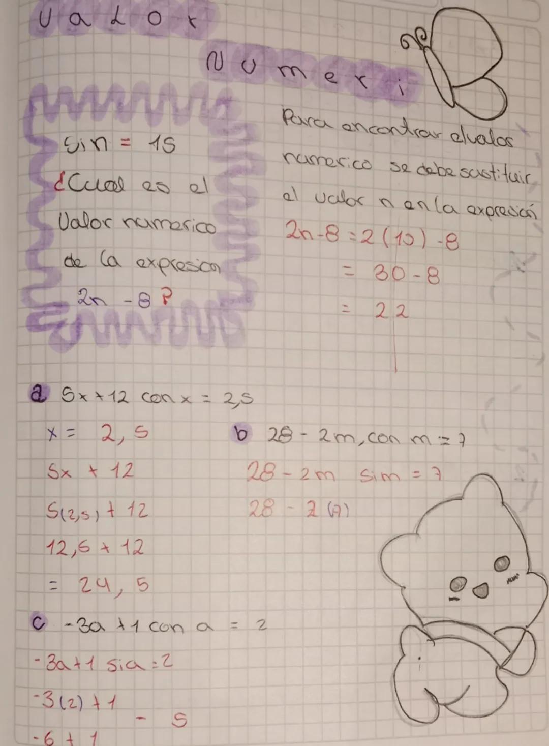 # vador

# Numer

Ein = 15

¿Cual es el

Valor numerico

de la expresion

2-8P

2

Para encontrar elvalor

namerico se debe sustituir

el va