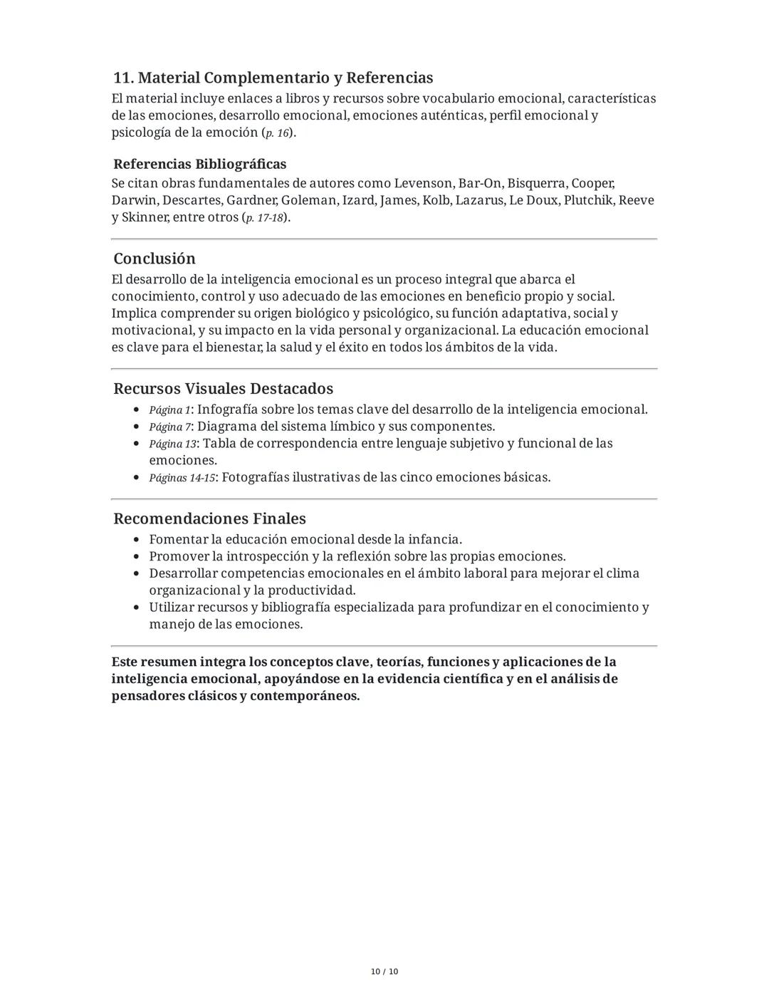 Desarrollo de la Inteligencia Emocional en lo Personal y
Introducción
Laboral
El material aborda el desarrollo de la inteligencia emocional 