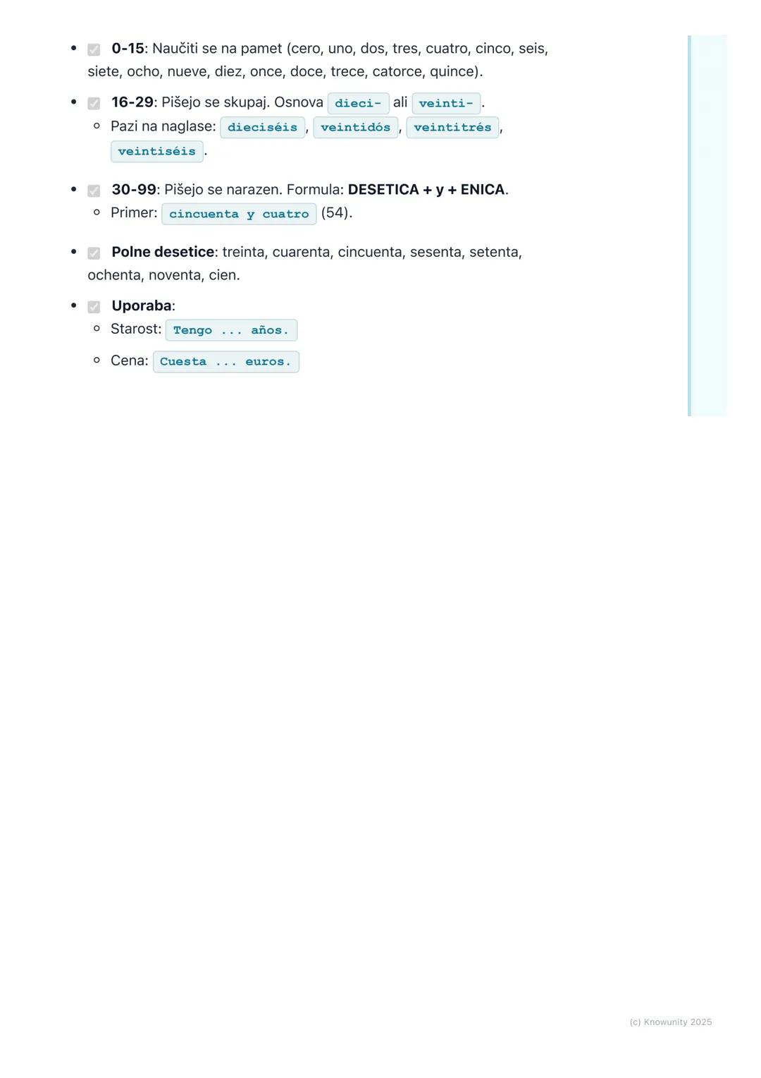 # Številke od 0 do 100

Pregled števil od 0 do 100

Števila so osnova za sporazumevanje. Rabimo jih, da povemo starost, cene,
telefonske šte