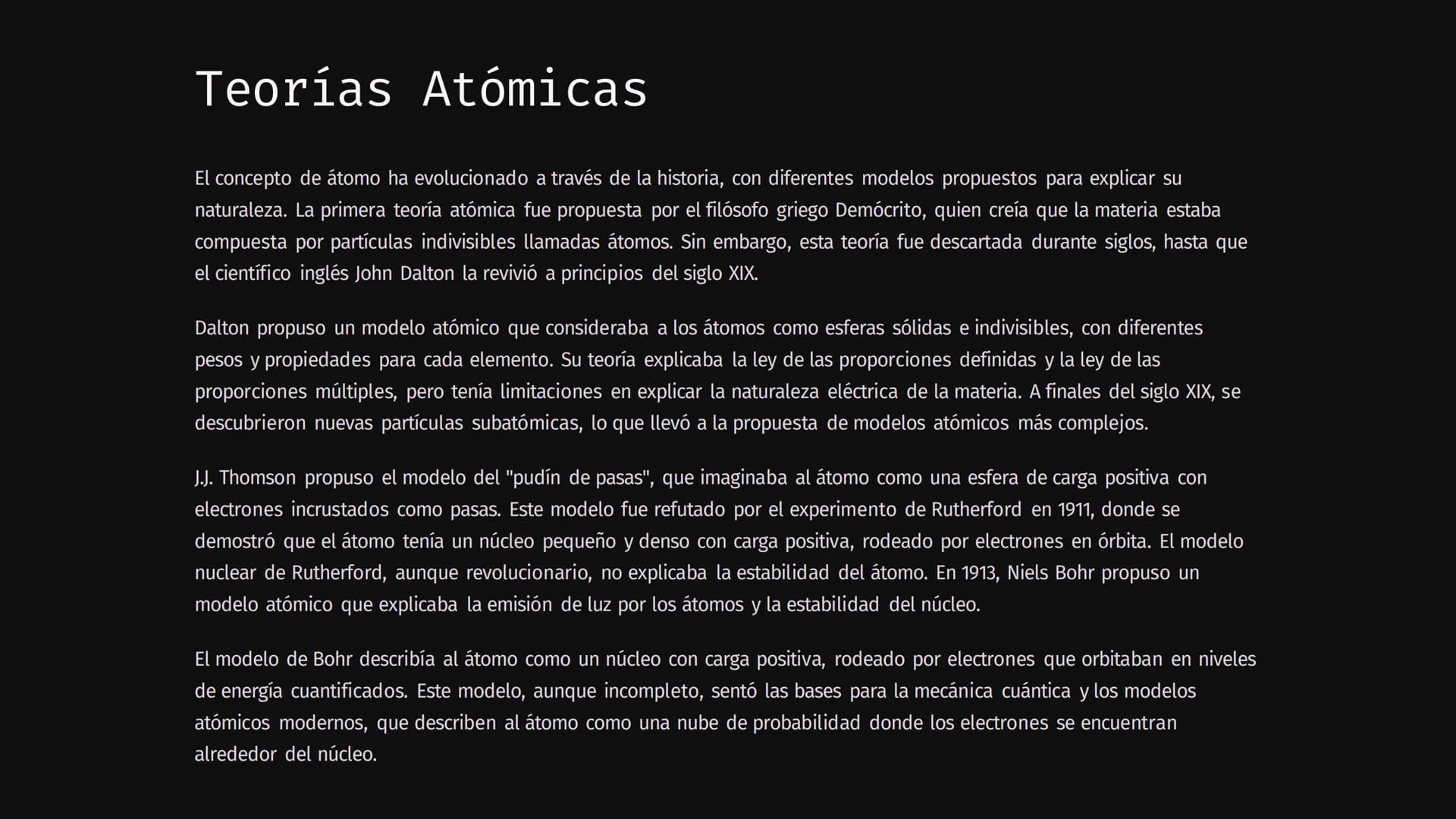 Estructura Atómica
La estructura atómica es un tema fundamental en la química, ya que describe la composición y organización de los
átomos, 