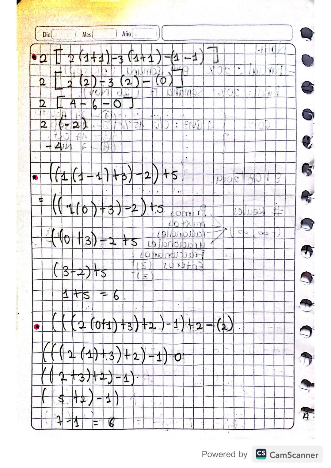 Día 06 Mes 08 Año 19
Semestre
④Generalidades
#Reales
500,00
'
# primos 133, 5, 7 Sirven para Simplificar
195
Fraccionarios ☑
-
(②2) Potencia