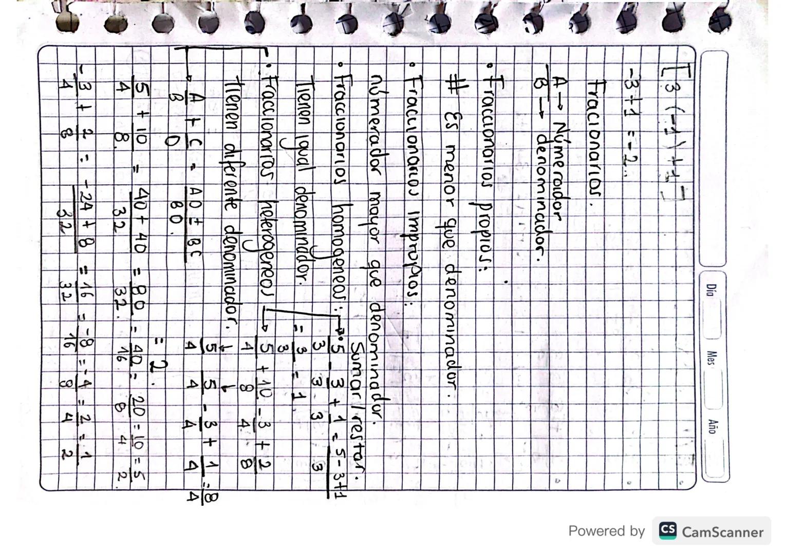 Día 06 Mes 08 Año 19
Semestre
④Generalidades
#Reales
500,00
'
# primos 133, 5, 7 Sirven para Simplificar
195
Fraccionarios ☑
-
(②2) Potencia