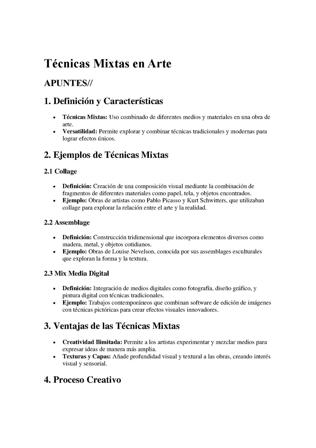 Técnicas Mixtas en Arte