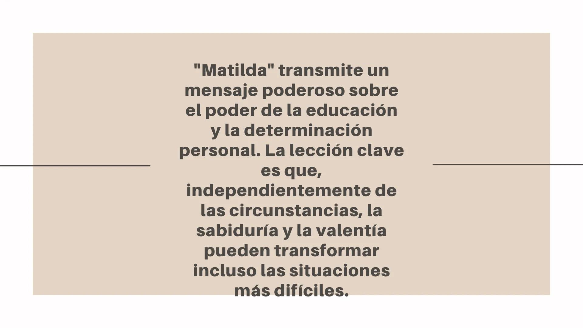 Matilda Índice: - Introducción
-
Contexto
- Temas centrales
- Mensaje y lección
- Conclusión Introducción: "Matilda", la obra
atemporal de R