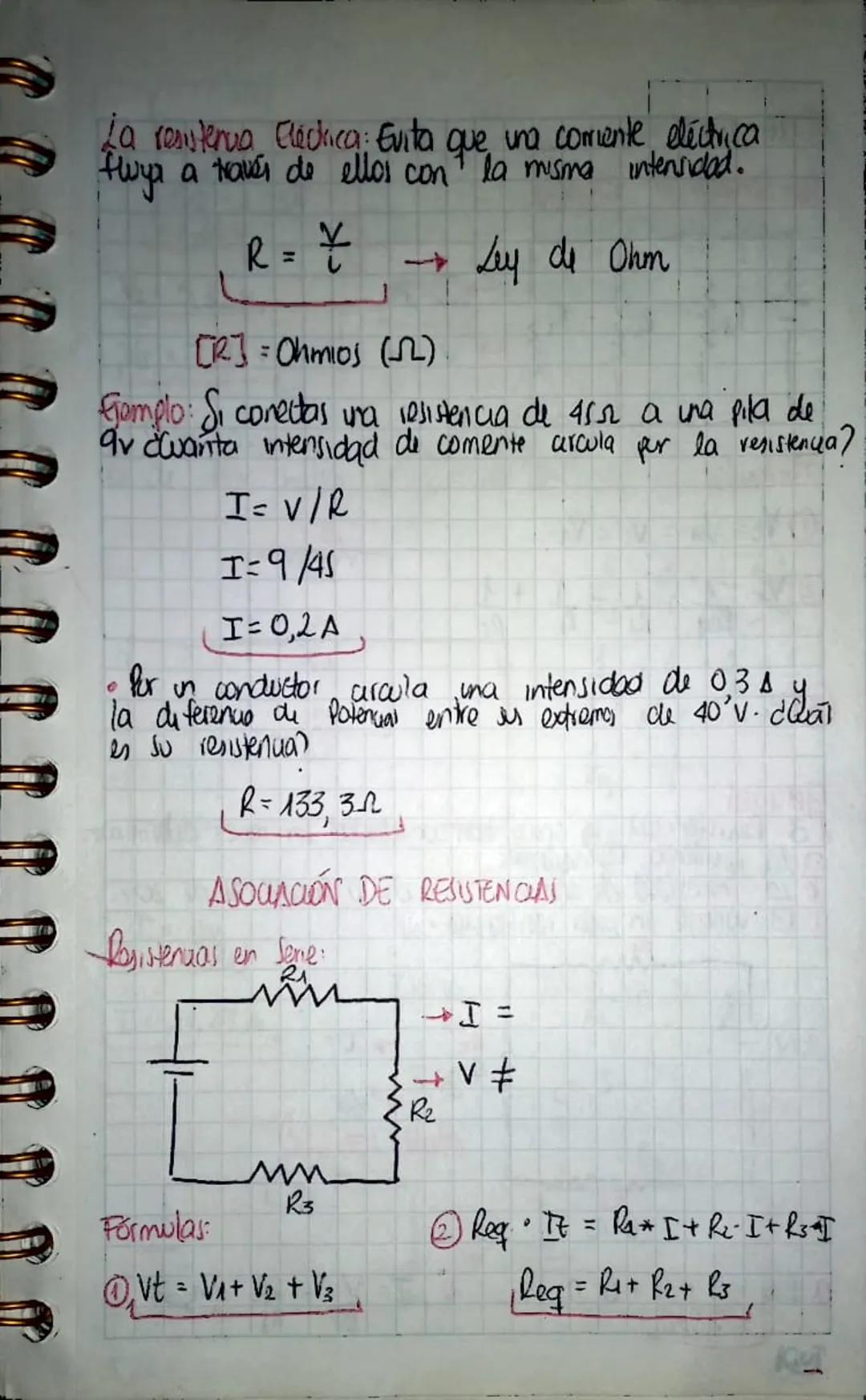 Circuito electricw

Amperímetro

$R=\frac{V}{I}$

Resutenua = R
Corriente Intensidad = I
voitaje = V

$
\Omega$ ohmios

$
\bigodot$

da Corm