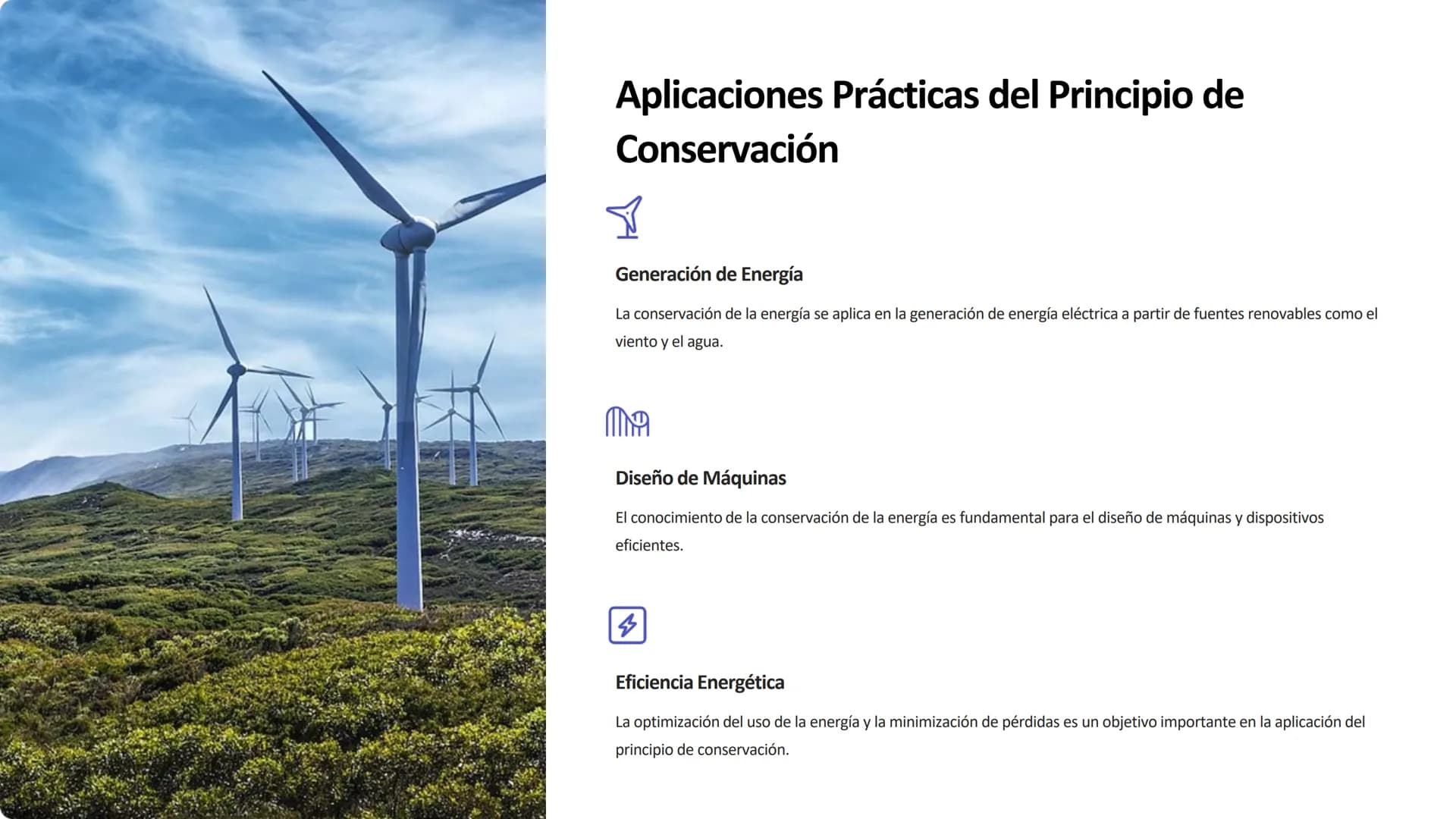 Trabajo, Energía y
Conservación
Exploraremos los conceptos fundamentales de trabajo, energía y su
conservación. Aprenderemos a calcular la e