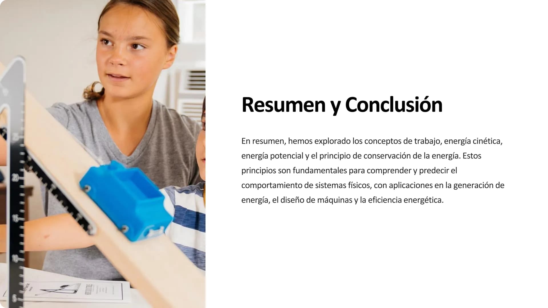 Trabajo, Energía y
Conservación
Exploraremos los conceptos fundamentales de trabajo, energía y su
conservación. Aprenderemos a calcular la e