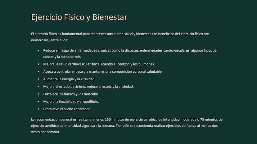 El Cuerpo Humano y la Salud
Este documento explorará la intrincada maquinaria del cuerpo humano, destacando los sistemas que lo componen, la