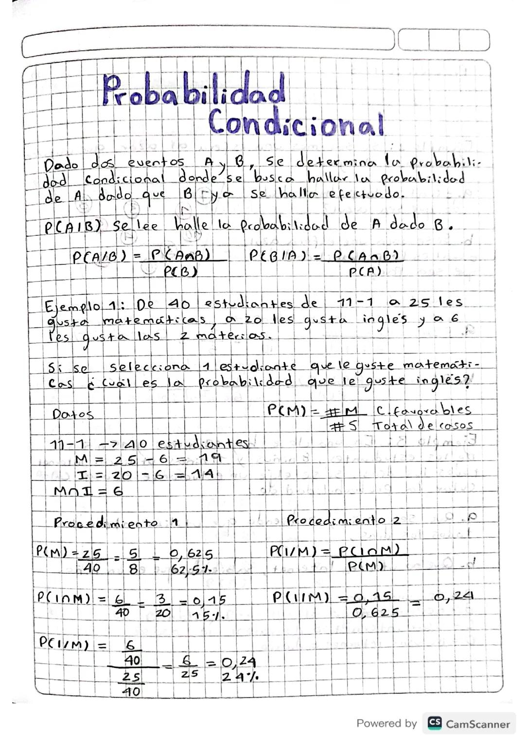 Probabilidad condicional 