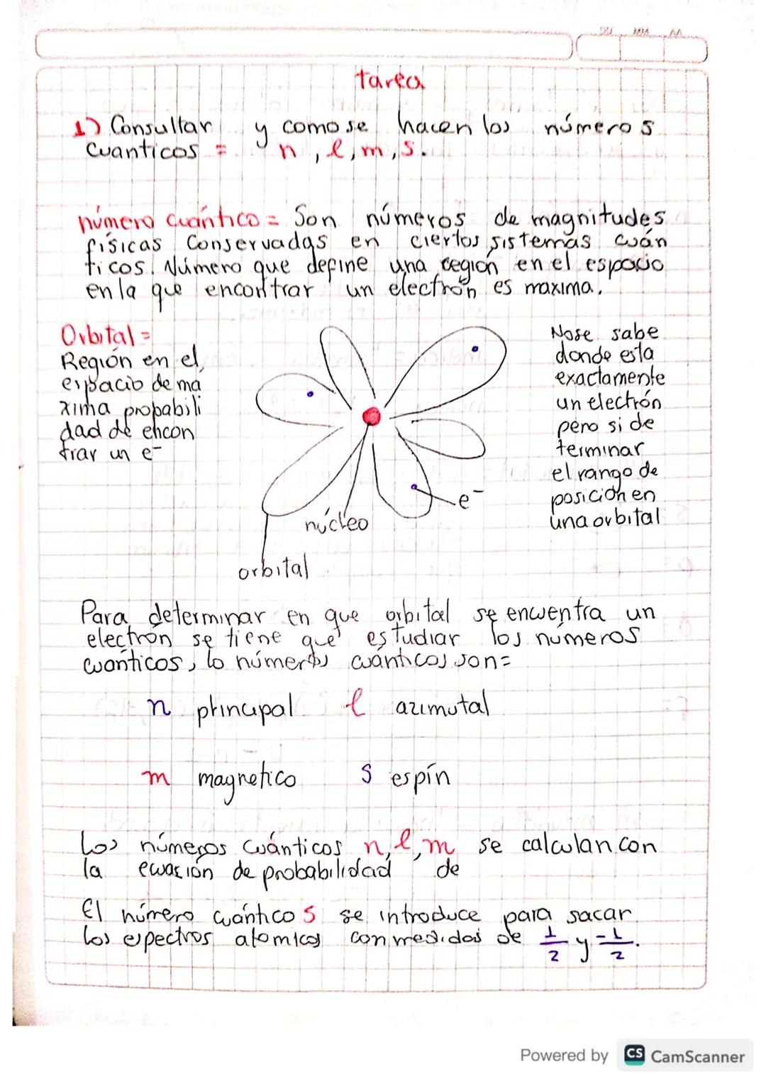 3414
Tarea
1) Consultar
Cuanticos
У
como se
hacen los
lm, S.
número s
número cuantico = Son números de magnitudes
fisicas Conservadas en
Cie