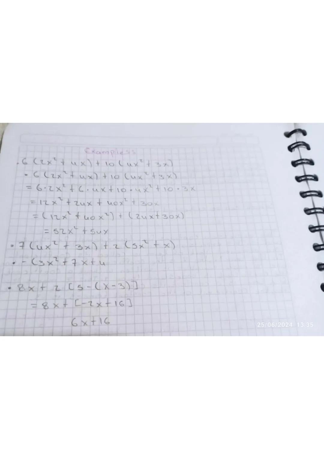 12 04 24
# Simplying algebraic expressions
- The terms of an algebraic expression are those
Parts that are those separated by addition.
for 