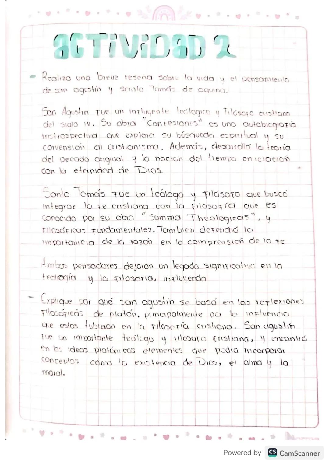 # ACTIVIDAD 2

*   Realiza una breve reseña sobre la vida y el pensamiento
de san agustin y sanlo Jamás de aquino.

San Agustin que un influ