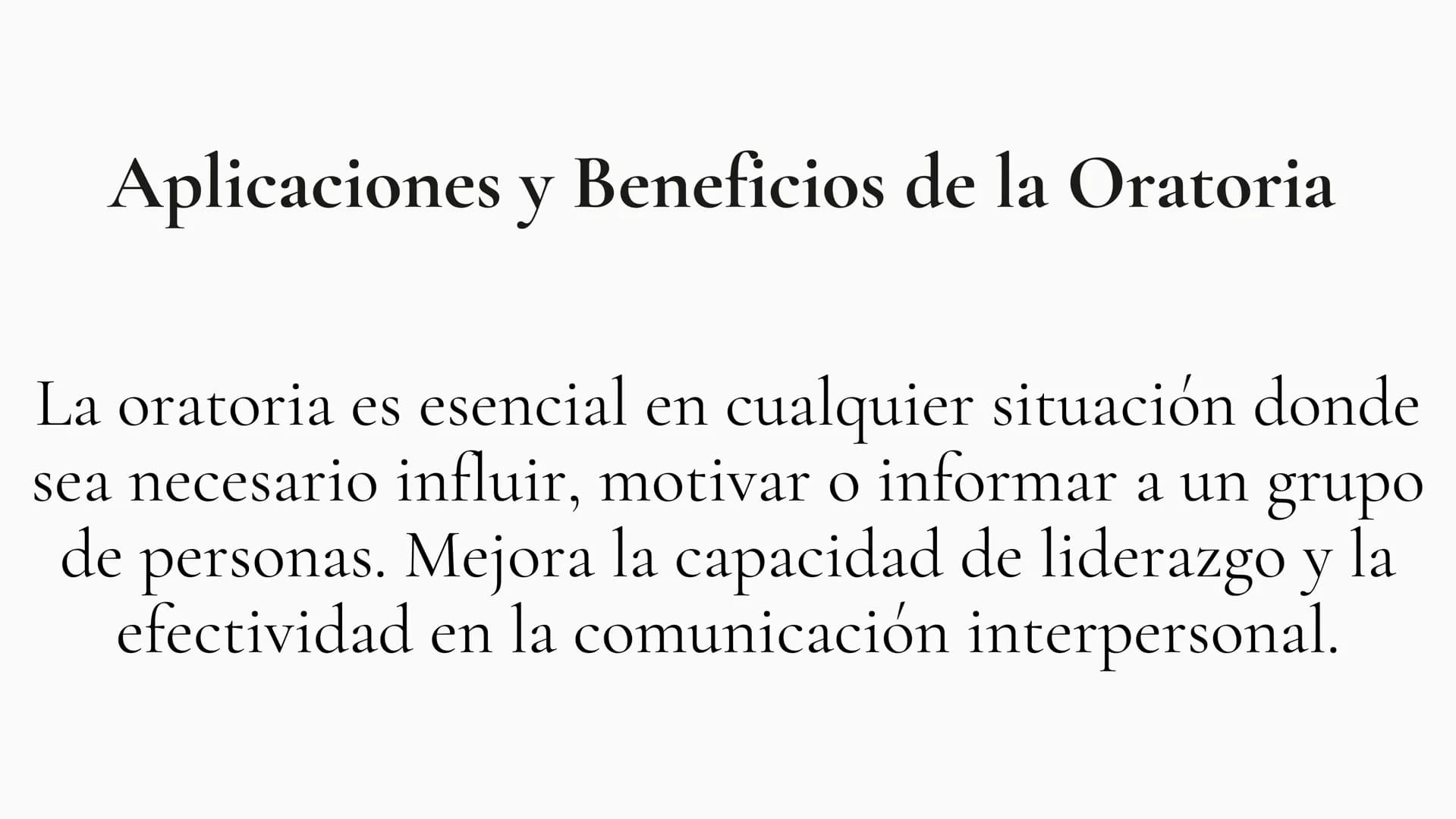 LA ORATORIA ¿Qué es la Oratoria?
La oratoria es la capacidad de comunicar ideas de forma
clara y convincente ante una audiencia. Implica no 