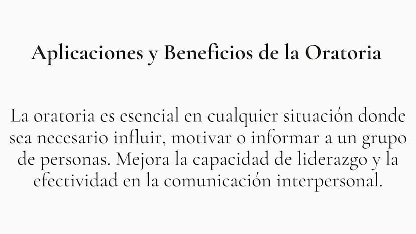 LA ORATORIA ¿Qué es la Oratoria?
La oratoria es la capacidad de comunicar ideas de forma
clara y convincente ante una audiencia. Implica no 