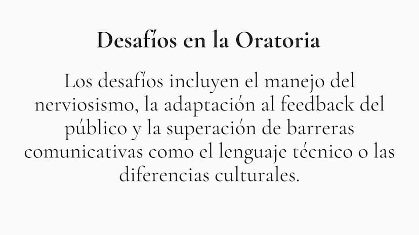 LA ORATORIA ¿Qué es la Oratoria?
La oratoria es la capacidad de comunicar ideas de forma
clara y convincente ante una audiencia. Implica no 