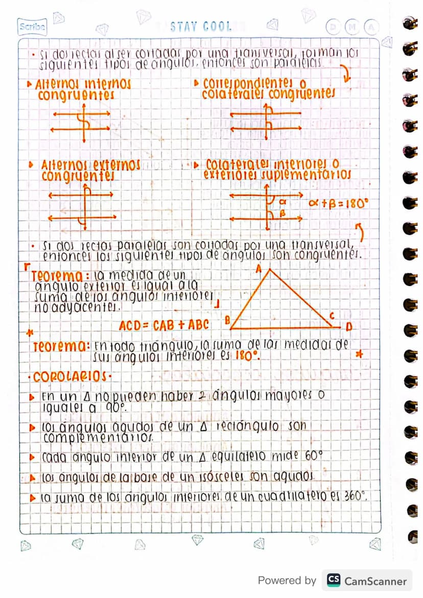 congruencia de triangulos
DEFINICIONES
1. Recta: linea que se extiente en una misma dirección,
tiene una sola dimensión y contiene un numero