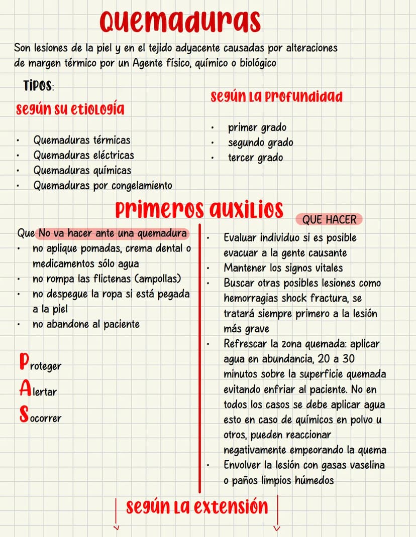 PRIMEROS
AUXILIOS Primeros auxILIOS
Los primeros auxilios son muy importantes, ya que de los
primeros minutos dependerá el pronóstico de la 