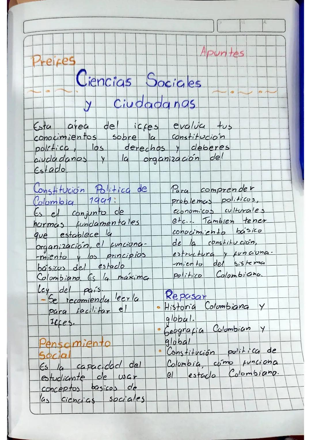 Apuntes Icfes, ciencias sociales y ciudadanas